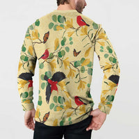 Aloha Hawaii Button Sweatshirt I'iwi on Mamane Pastel Cream LT7 - Polynesian Pride