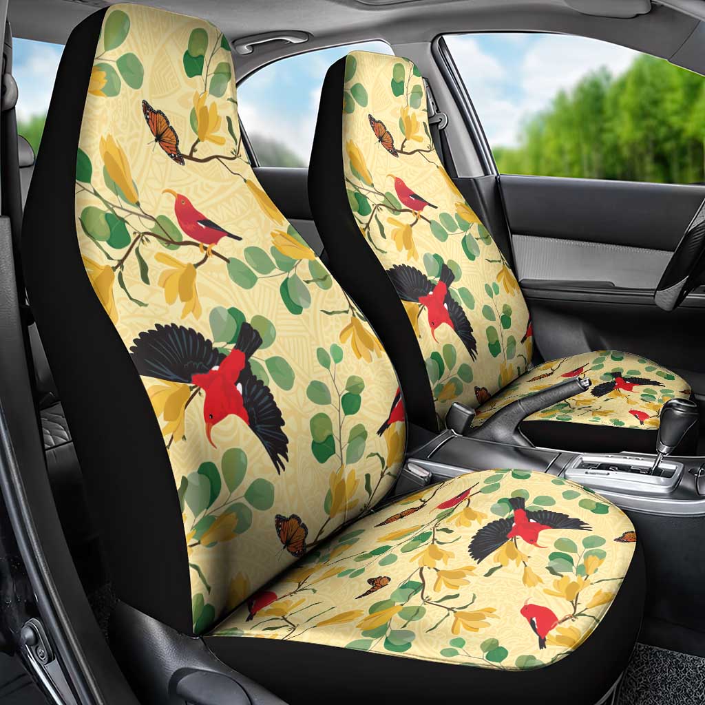 Aloha Hawaii Car Seat Cover I'iwi on Mamane Pastel Cream LT7 - Polynesian Pride