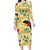 Aloha Hawaii Family Matching Long Sleeve Bodycon Dress and Hawaiian Shirt I'iwi on Mamane Pastel Cream