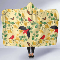 Aloha Hawaii Hooded Blanket I'iwi on Mamane Pastel Cream LT7 One Size Light Yellow - Polynesian Pride
