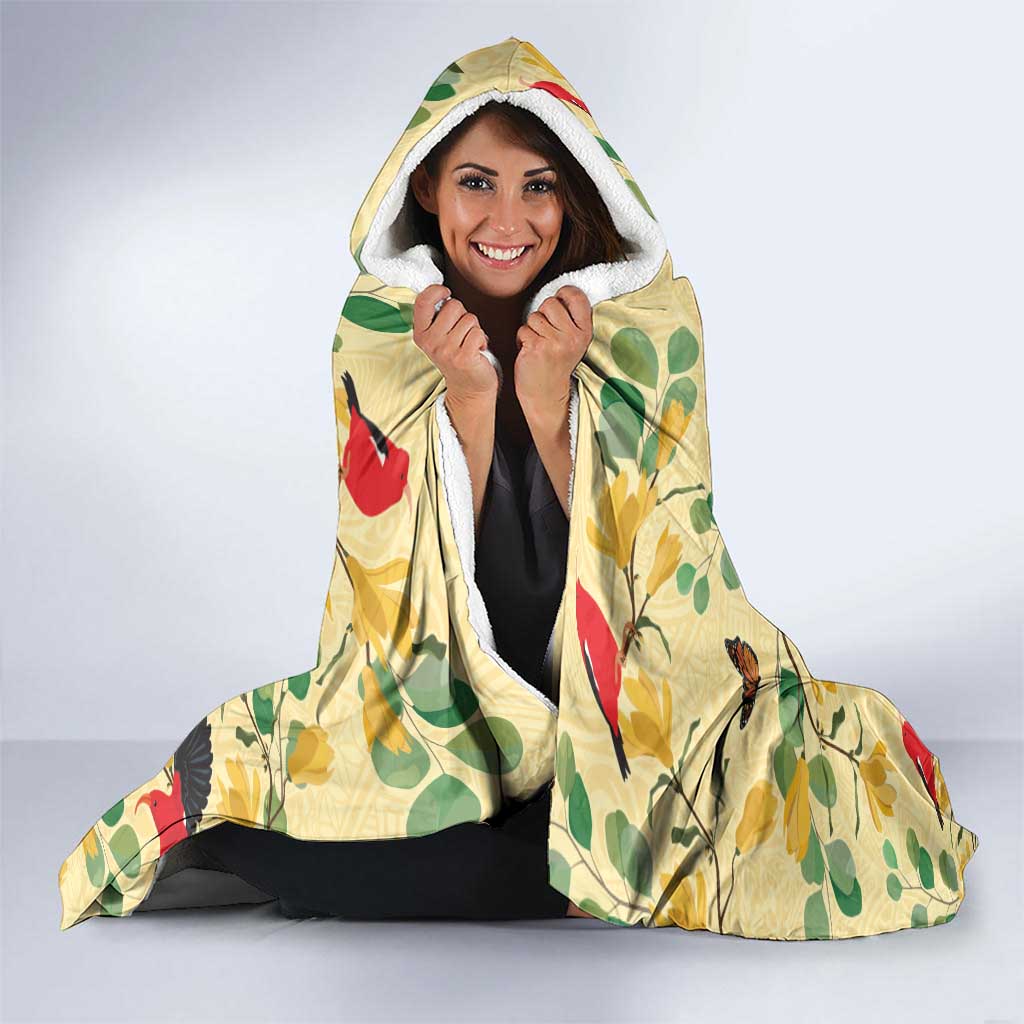 Aloha Hawaii Hooded Blanket I'iwi on Mamane Pastel Cream LT7 - Polynesian Pride