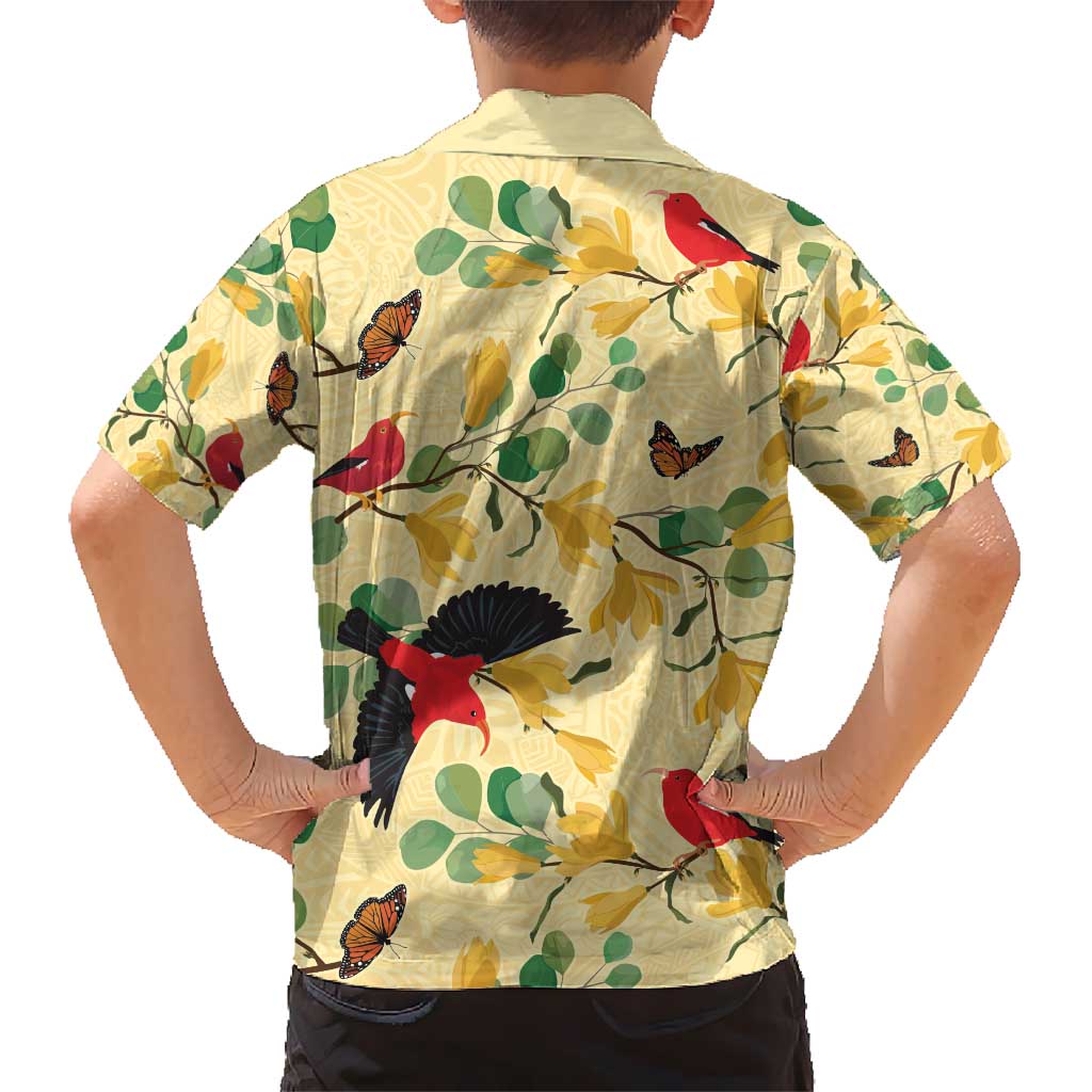 Aloha Hawaii Kid Hawaiian Shirt I'iwi on Mamane Pastel Cream LT7 - Polynesian Pride