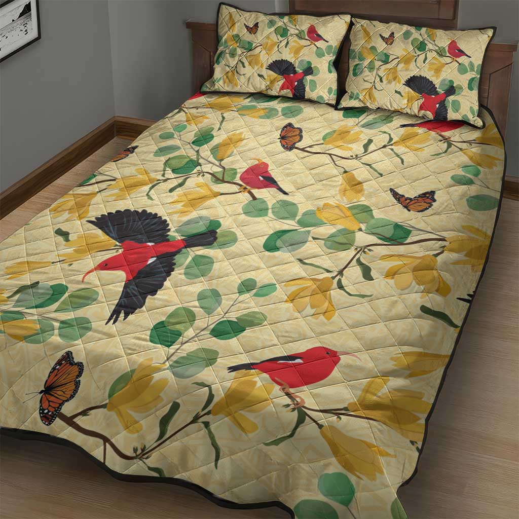 Aloha Hawaii Quilt Bed Set I'iwi on Mamane Pastel Cream LT7 - Polynesian Pride
