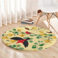 Aloha Hawaii Round Carpet I'iwi on Mamane Pastel Cream LT7 - Polynesian Pride