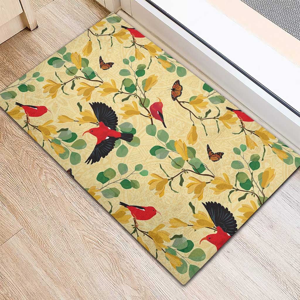 Aloha Hawaii Rubber Doormat I'iwi on Mamane Pastel Cream LT7 - Polynesian Pride