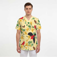 Aloha Hawaii Scrub Top I'iwi on Mamane Pastel Cream LT7 - Polynesian Pride