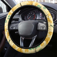 Aloha Hawaii Steering Wheel Cover I'iwi on Mamane Pastel Cream LT7 - Polynesian Pride