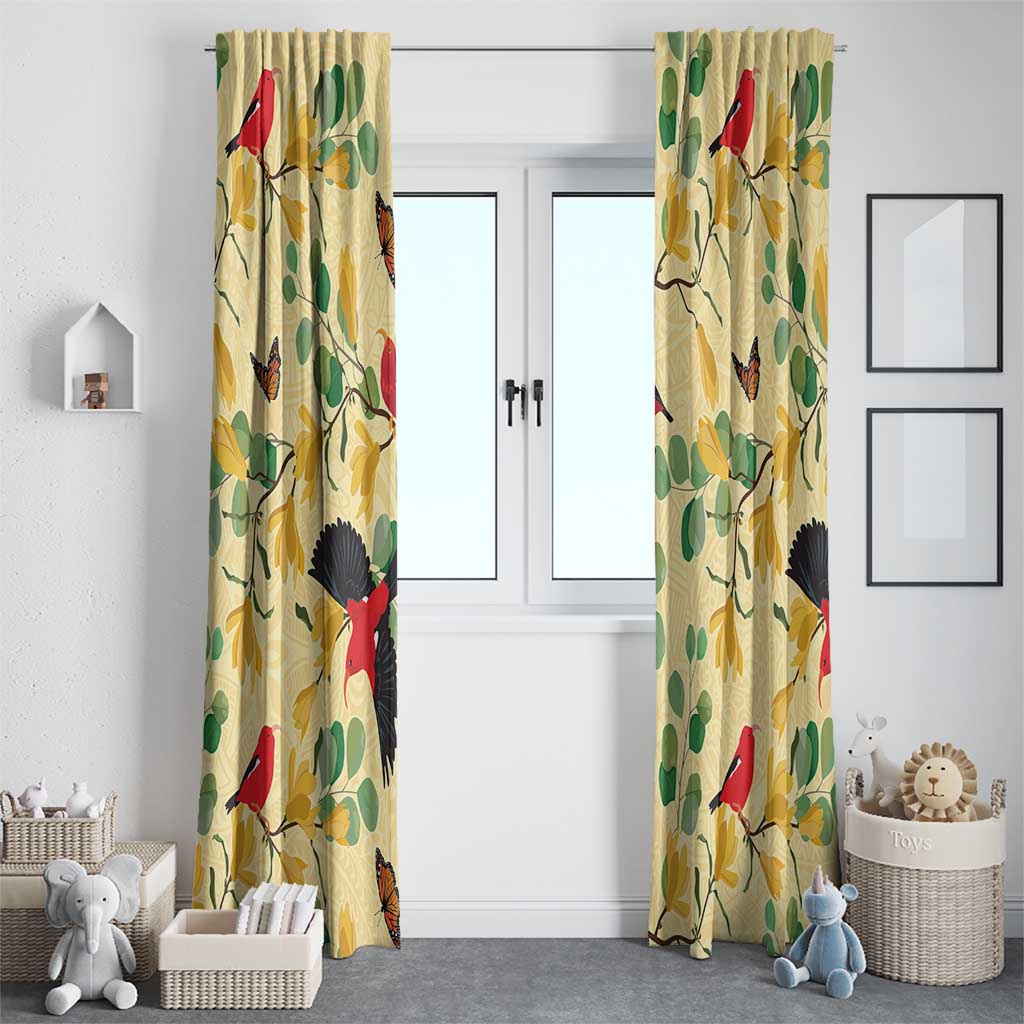 Aloha Hawaii Window Curtain I'iwi on Mamane Pastel Cream LT7 - Polynesian Pride