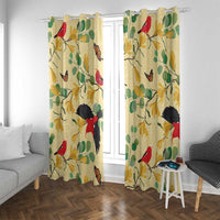 Aloha Hawaii Window Curtain I'iwi on Mamane Pastel Cream LT7 With Grommets Light Yellow - Polynesian Pride