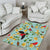 Aloha Hawaii Area Rug I'iwi on Mamane Pastel Turquoise