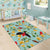 Aloha Hawaii Area Rug I'iwi on Mamane Pastel Turquoise