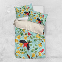 Aloha Hawaii Bedding Set I'iwi on Mamane Pastel Turquoise LT7 US Twin 172cm x 218cm Turquoise - Polynesian Pride