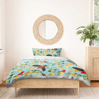 Aloha Hawaii Bedding Set I'iwi on Mamane Pastel Turquoise LT7 - Polynesian Pride