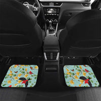Aloha Hawaii Car Mats I'iwi on Mamane Pastel Turquoise LT7 Set 2pcs - Back Turquoise - Polynesian Pride