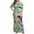 Aloha Hawaii Family Matching Off Shoulder Maxi Dress and Hawaiian Shirt I'iwi on Mamane Pastel Turquoise