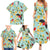 Aloha Hawaii Family Matching Summer Maxi Dress and Hawaiian Shirt I'iwi on Mamane Pastel Turquoise