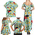 Aloha Hawaii Family Matching Summer Maxi Dress and Hawaiian Shirt I'iwi on Mamane Pastel Turquoise