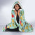 Aloha Hawaii Hooded Blanket I'iwi on Mamane Pastel Turquoise