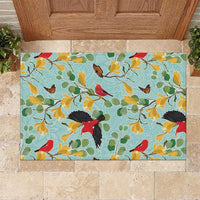 Aloha Hawaii Rubber Doormat I'iwi on Mamane Pastel Turquoise LT7 Turquoise - Polynesian Pride