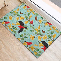 Aloha Hawaii Rubber Doormat I'iwi on Mamane Pastel Turquoise LT7 - Polynesian Pride