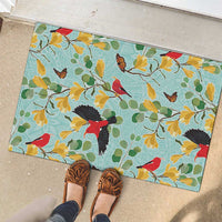 Aloha Hawaii Rubber Doormat I'iwi on Mamane Pastel Turquoise LT7 - Polynesian Pride
