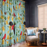 Aloha Hawaii Window Curtain I'iwi on Mamane Pastel Turquoise LT7 - Polynesian Pride