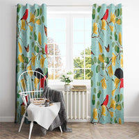 Aloha Hawaii Window Curtain I'iwi on Mamane Pastel Turquoise LT7 - Polynesian Pride