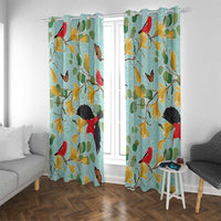 Aloha Hawaii Window Curtain I'iwi on Mamane Pastel Turquoise LT7 With Grommets Turquoise - Polynesian Pride
