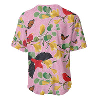Aloha Hawaii Baseball Jersey I'iwi on Mamane Pastel Pink LT7 - Polynesian Pride