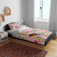 Aloha Hawaii Bedding Set I'iwi on Mamane Pastel Pink LT7 - Polynesian Pride