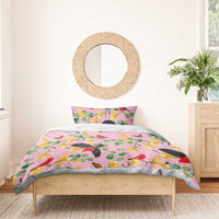 Aloha Hawaii Bedding Set I'iwi on Mamane Pastel Pink LT7 - Polynesian Pride