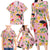 Aloha Hawaii Family Matching Long Sleeve Bodycon Dress and Hawaiian Shirt I'iwi on Mamane Pastel Pink