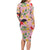 Aloha Hawaii Family Matching Long Sleeve Bodycon Dress and Hawaiian Shirt I'iwi on Mamane Pastel Pink