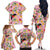 Aloha Hawaii Family Matching Off The Shoulder Long Sleeve Dress and Hawaiian Shirt I'iwi on Mamane Pastel Pink