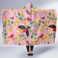 Aloha Hawaii Hooded Blanket I'iwi on Mamane Pastel Pink LT7 One Size Pink - Polynesian Pride