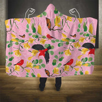 Aloha Hawaii Hooded Blanket I'iwi on Mamane Pastel Pink LT7 - Polynesian Pride