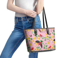 Aloha Hawaii Leather Tote Bag I'iwi on Mamane Pastel Pink LT7 - Polynesian Pride