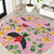 Aloha Hawaii Round Carpet I'iwi on Mamane Pastel Pink