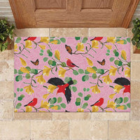 Aloha Hawaii Rubber Doormat I'iwi on Mamane Pastel Pink LT7 Pink - Polynesian Pride