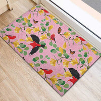 Aloha Hawaii Rubber Doormat I'iwi on Mamane Pastel Pink LT7 - Polynesian Pride