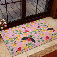 Aloha Hawaii Rubber Doormat I'iwi on Mamane Pastel Pink LT7 - Polynesian Pride