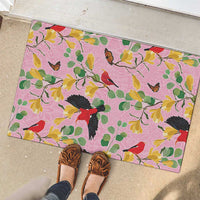 Aloha Hawaii Rubber Doormat I'iwi on Mamane Pastel Pink LT7 - Polynesian Pride