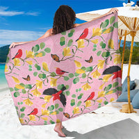 Aloha Hawaii Sarong I'iwi on Mamane Pastel Pink LT7 One Size 44 x 66 inches Pink - Polynesian Pride