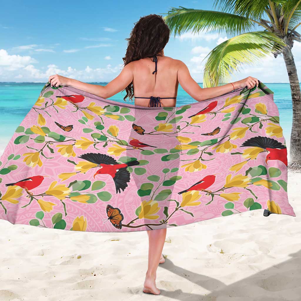 Aloha Hawaii Sarong I'iwi on Mamane Pastel Pink LT7 - Polynesian Pride