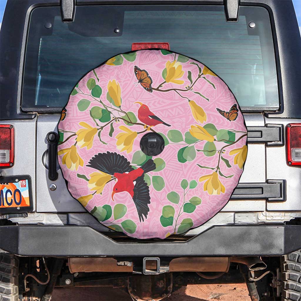 Aloha Hawaii Spare Tire Cover I'iwi on Mamane Pastel Pink LT7 Pink - Polynesian Pride