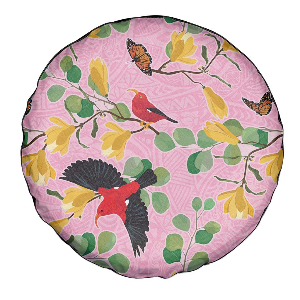 Aloha Hawaii Spare Tire Cover I'iwi on Mamane Pastel Pink LT7 - Polynesian Pride