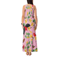 Aloha Hawaii Tank Maxi Dress I'iwi on Mamane Pastel Pink LT7 - Polynesian Pride
