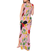 Aloha Hawaii Tank Maxi Dress I'iwi on Mamane Pastel Pink LT7 - Polynesian Pride