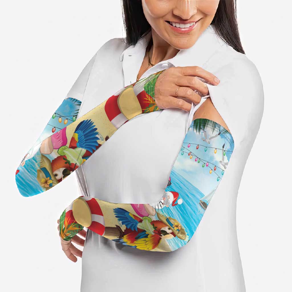 Have Yourself A Beachy Little Christmas Arm Sleeves with Santa Chilling LT7 - Polynesian Pride