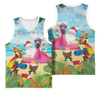Have Yourself A Beachy Little Christmas Basketball Jersey with Santa Chilling LT7 - Polynesian Pride